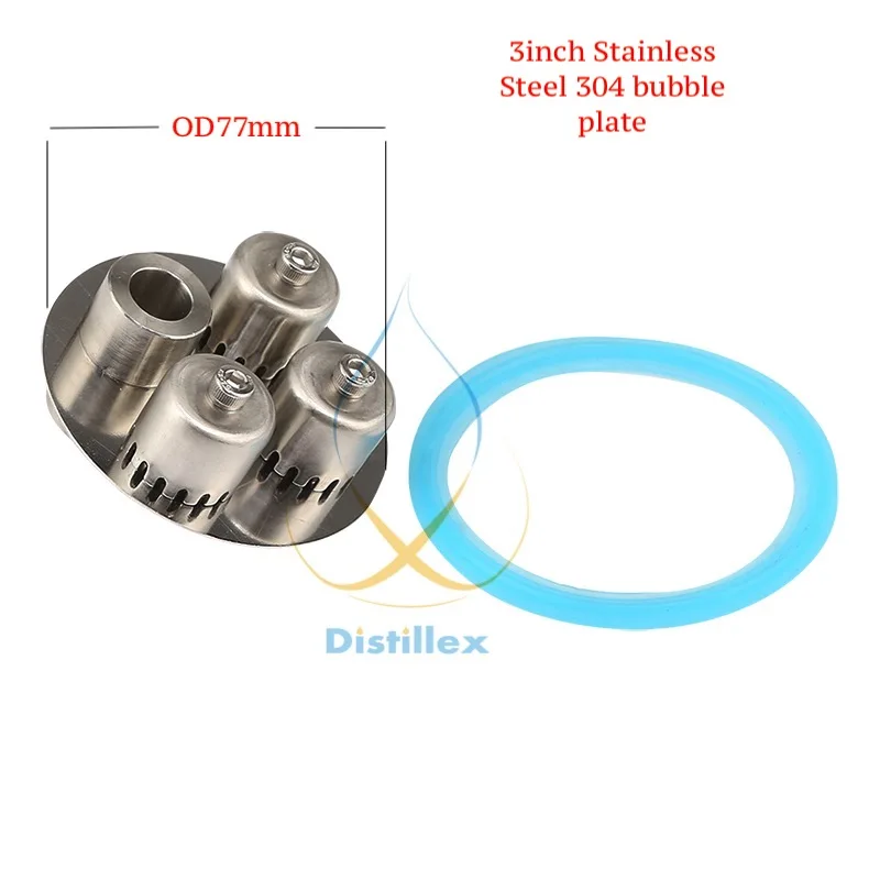 

NEW 3" (OD77mm ) SS304 bubble plate for 3" distillation column . Home brewing, Distillation, Reflux column, Moonshine