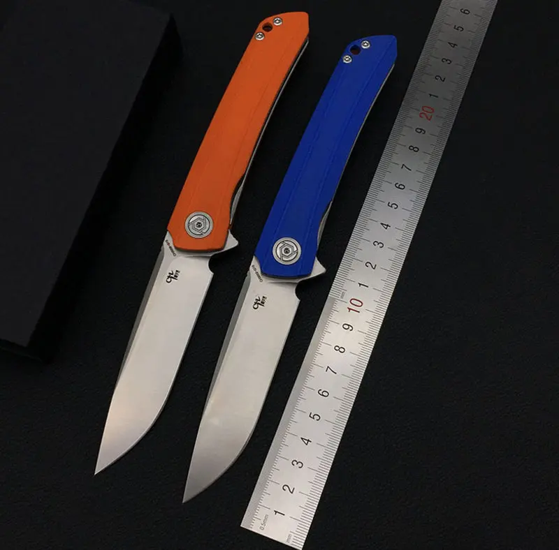 

Trskt CH3002 Flipper folding knife with D2 blade,G10 handle outdoor camping hunting pocket fruit Knives Edc tool Droshipping