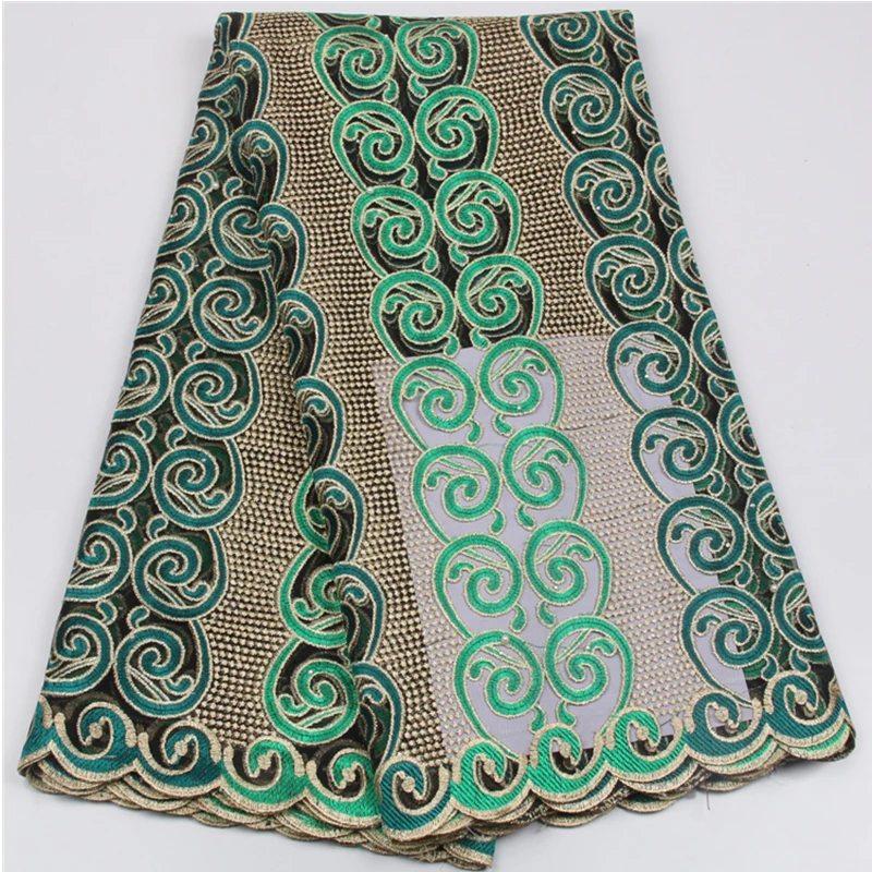 

2017 High Quality African Lace Fabrics/French Net Embroidery Tulle Lace Fabric with StonesFor Nigerian Wedding Dress NA571B-3