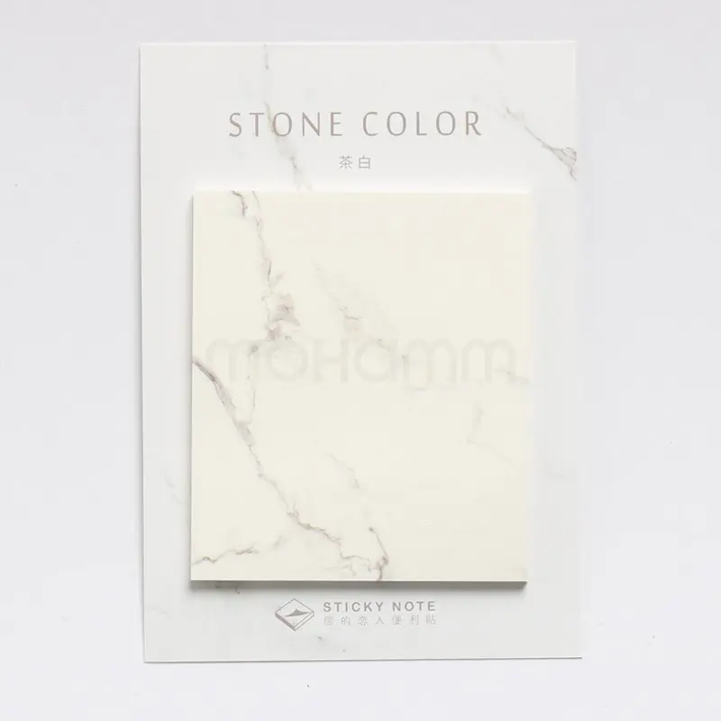 1 шт. креативный японский мраморный камень цвет липкий блокнот наклейка для офисного планировщика бумажные канцелярские принадлежности Школьные принадлежности - Цвет: D