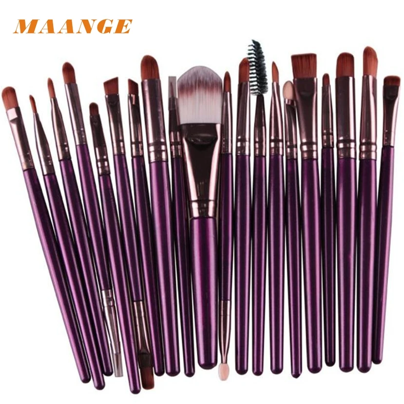 

MAANGE maquiagem 20 pcs Makeup Brushes  Set tools Make-up Toiletry Kit Wool Make Up Brush Set Dropship