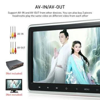 

10.1 inch Digital Screen Touch Key Tablet-Style Car Headrest DVD Player Plug and Play Rear-Seat Entertainment