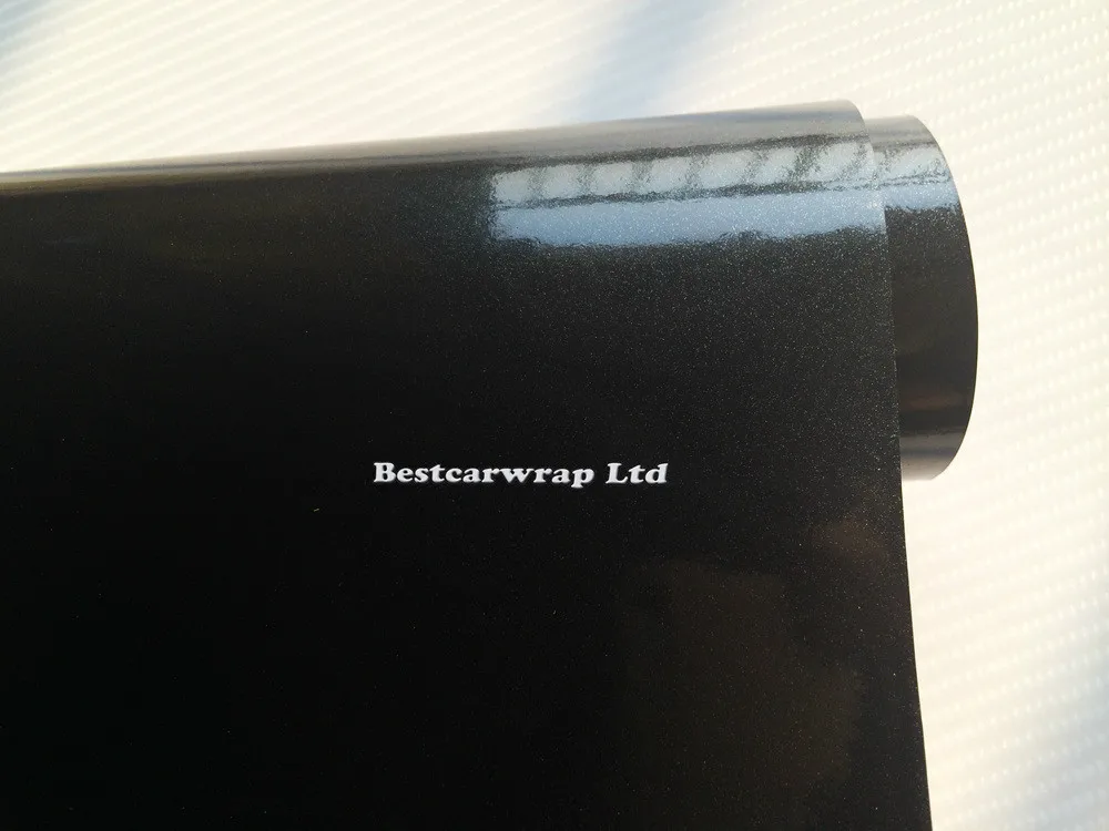 Frosted black glitter gloss metallic vinyl car wrap film (7)