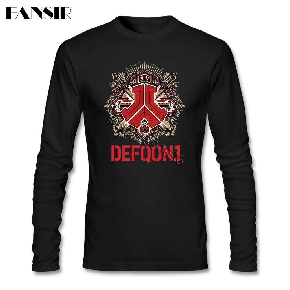 Нидерланды Defqon.1 праздничные футболки для мужчин круглый вырез длинный рукав
