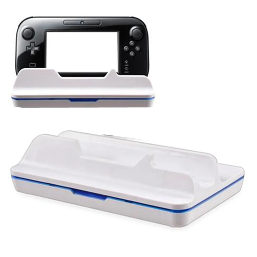

10PCS a lot For Nintendo Wii/WiiU Gamepad Chargeing Station Docking White for wiiu Game Console Gaming controller charger