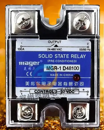 

mager Genuine new original Single-phase SSR single-phase solid-state relay DC control DC AC220V MGR-1 D48100 100A