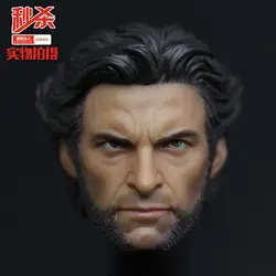 Wolverine Wolf для коллекции 1/6, фигура головы дяди Логана, резная Резная Голова, скульптура, игрушки, подарок на 12 дюймов, бесшовное тело M34