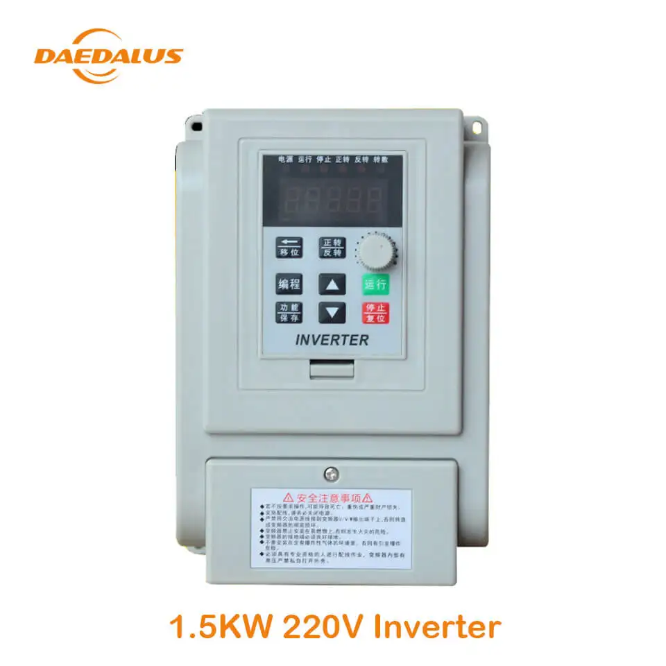 

Daedalus 220V Vaf Frequency Changer 1.5Kw Frequency Transformer Power Supplies Inverters & Converters For Spindle Motor Adjust