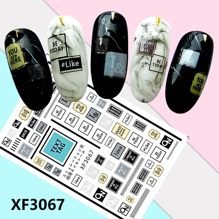 

Fashion Type! Nails Art Manicure Back Glue Decal Decorations Design Nail Sticker For Nails Tips Beauty