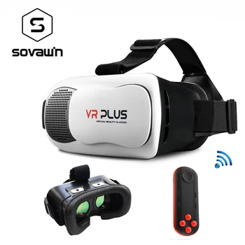 VR Box 3.0 VR Plus Leather Helmet Virtual Reality 3D Glasses vrbox Googles Video Coating Glass Lenses Headset for 4-6'Phone