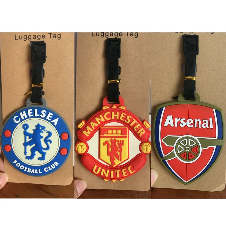 

Soccer Champions Luggage Tag PVC Pendants Portable Travel Label Suitcase ID Address Holder tags anime new Unisex