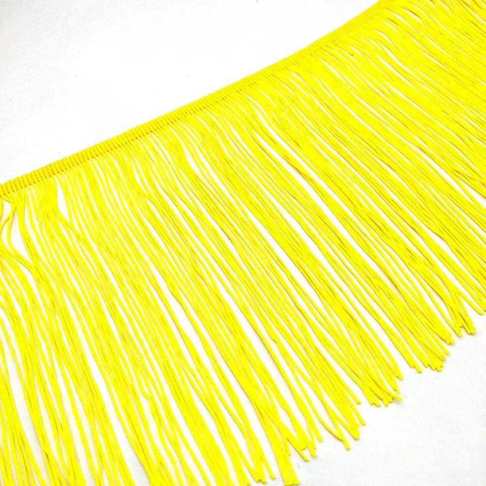 10Yards of Pack 8" Width Fringe Trim Lace Polyerter Fibre Tassel Clothes Accessorie Latin Wedding Dress Tassel Ribbon Tasse Trim