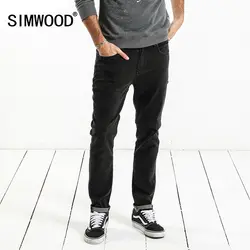 SIMWOOD брендовые джинсы Для мужчин 2019 Весна Новый дизайн джинсы Slim Fit Высокое качество, Большие размеры черные джинсовые штаны Бесплатная