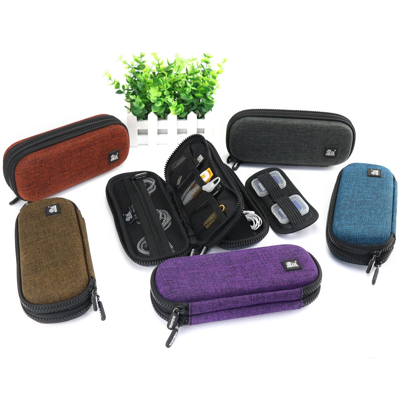 Shellnail Double layer Digital Earphone Case For Headphone Adapter Airpods Accessories Earbuds USB Cables Portable Storage Bag