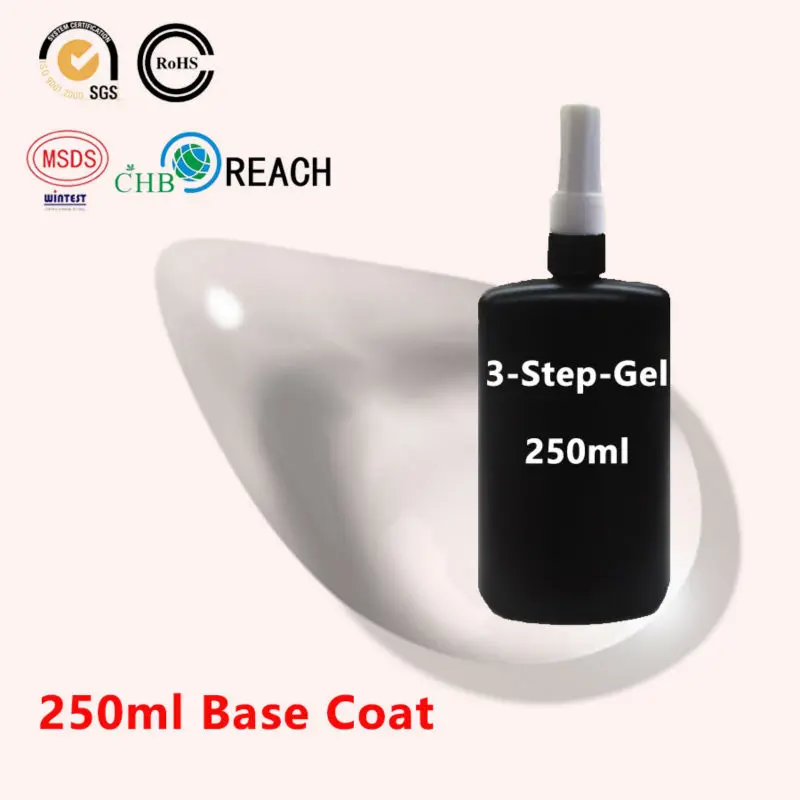 

Sunrim Nail Gel Polish Nail Color UV base top coat Gel Polish 250ml 2pcs Nail Gel for Nail soak off gel polish