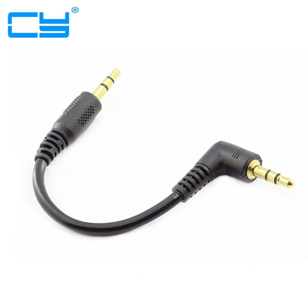 

3.5mm em forma de L-90 Graus Macho para Macho Fone de Ouvido Cabo de Extensao audio Adaptar para celular MP3 no Carro Frete Grat