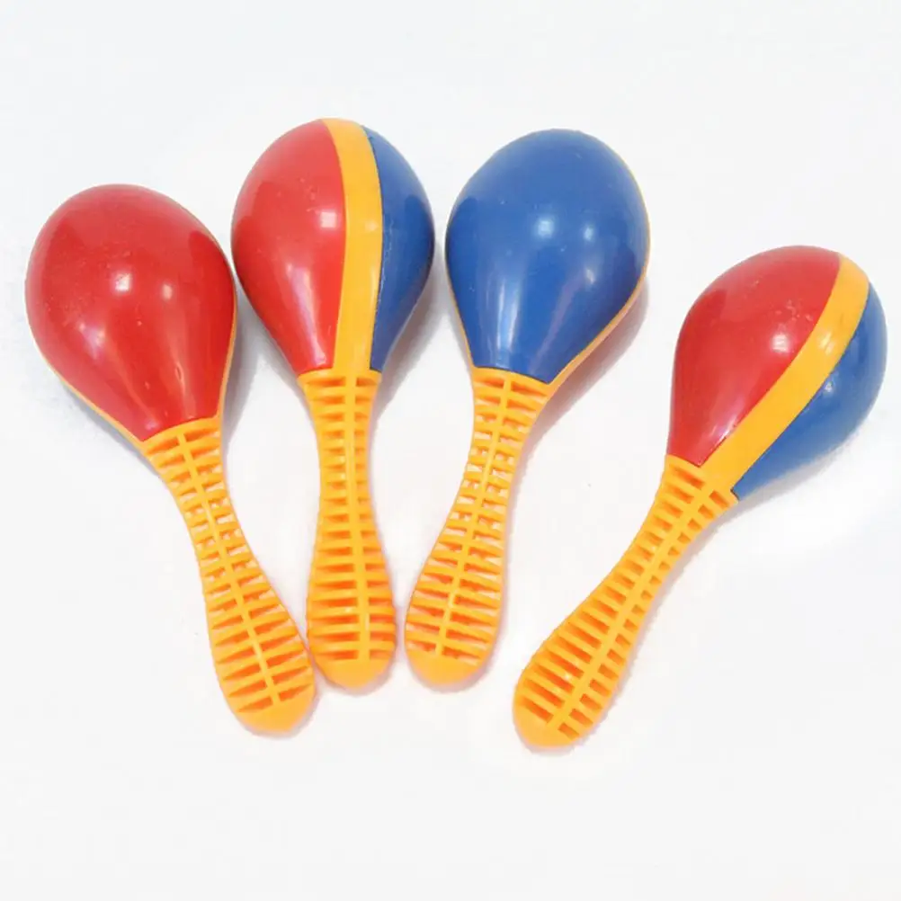 

Colorful Kids Plastic Ball Rattle Toy Sand Hammer Rattle Learning Musical Instrument Percussion For Baby
