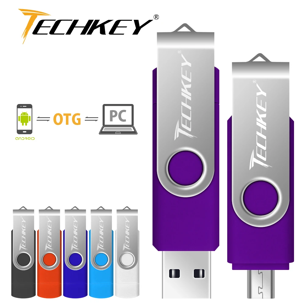 OTG накопитель usb flash drive 32 ГБ 64 ГБ 8 ГБ 16 ГБ 4 ГБ вращающийся otg памяти USB-накопитель для смартфонов cel usb stick U диск