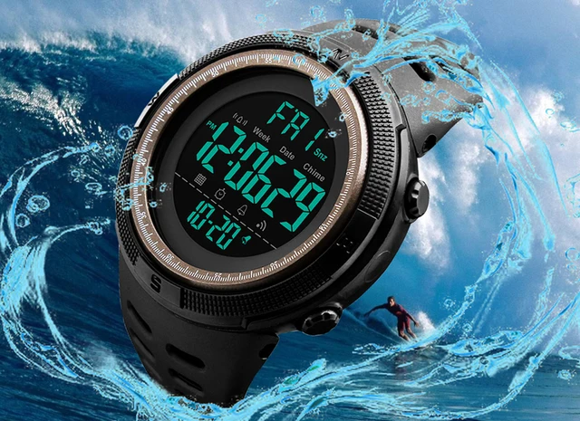 Skmei Luxury Brand Mens Sports Watches Dive 50m Digital LED Military Watch Men Fashion Casual Electronics Wristwatches Relojes -