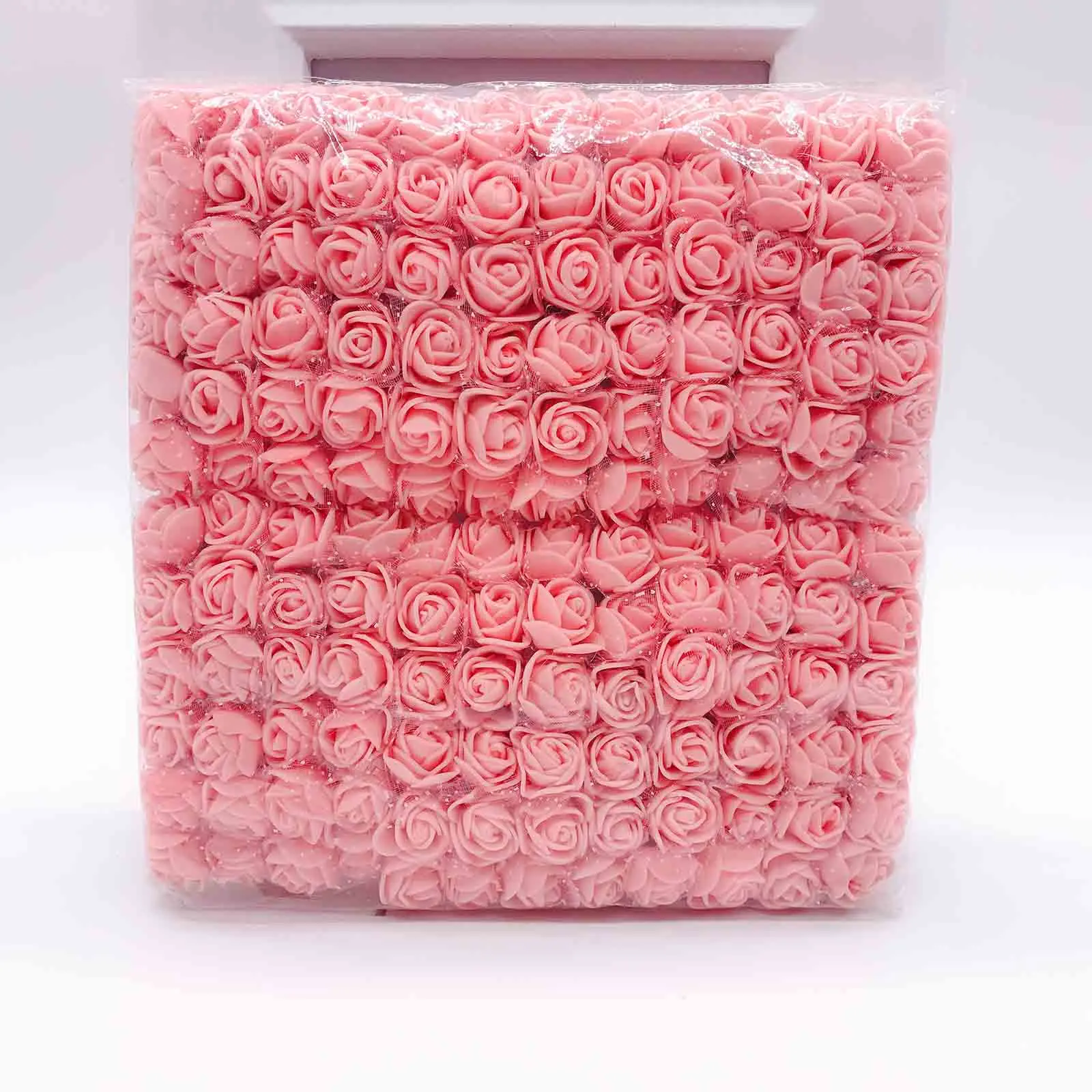 144 шт./пакет мини PE многоцветный поддельные пены розы Искусственные цветы дешевые Рождественский венок, Декор для дома, свадьбы, сделай сам, подарки на год - Цвет: 6