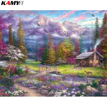 

5D DIY Diamond Painting Embroidery Mountain landscape Drawing Needlework Gift Full Diamond Mosaic Cross stitch Home Decor XY1