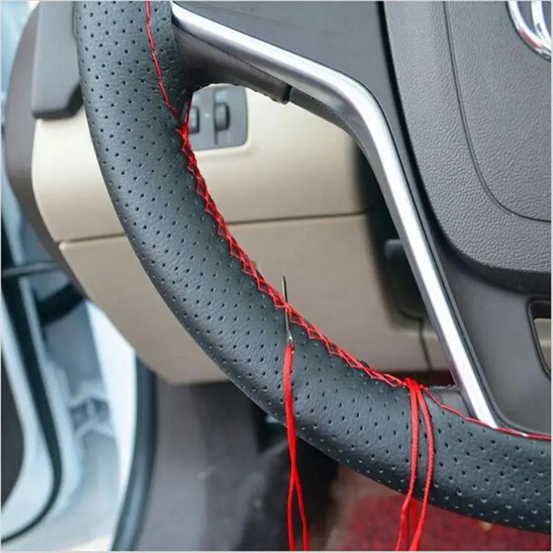 Steering wheel Steering Wheel Genuine Leather Cover Sport Universal DIY