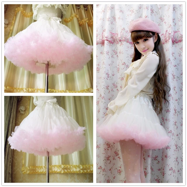 Enaguas De Flores Para Fiesta Cosplay, Minivestido Corto, Falda De Tutú De  Ballet, Lolita Para Niña - Enaguas - AliExpress