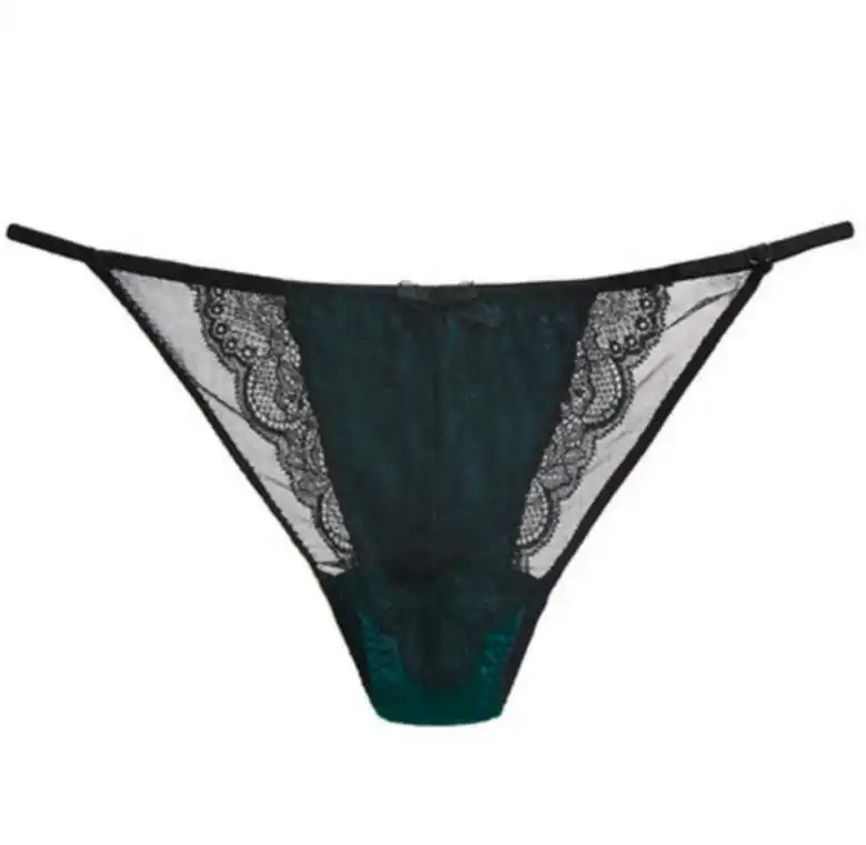 Green silk panties Clearance