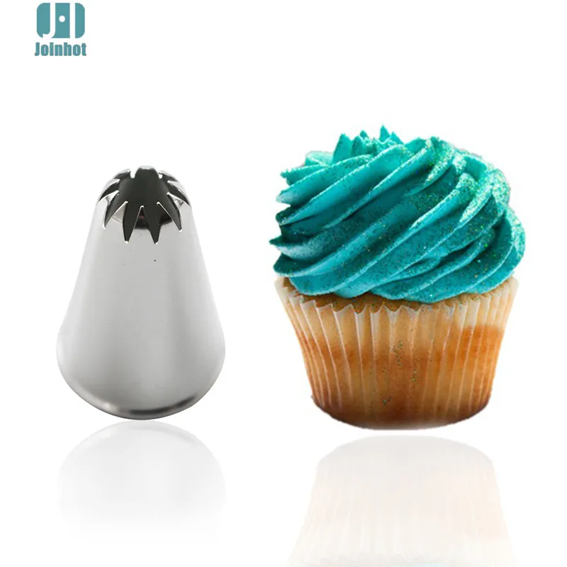 

close open star new Icing Piping Nozzles Pastry Tips Stainless Steel Fondant Cake Piping Nozzles Set