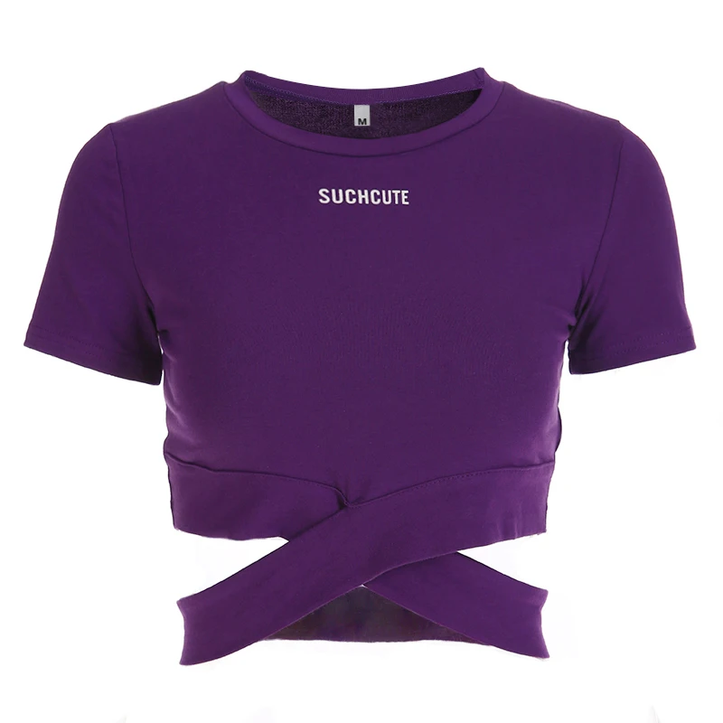 Weekeep, футболка с принтом в виде букв, Женская хлопковая Сексуальная укороченная футболка с коротким рукавом, летняя облегающая укороченная футболка, топы