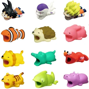 

Cable Bites Protector Animals Cute For Phones Cable Protection Cartoon Frieza Son Gohan Goku Penguin Tiger Pig Cat Crocodile Toy