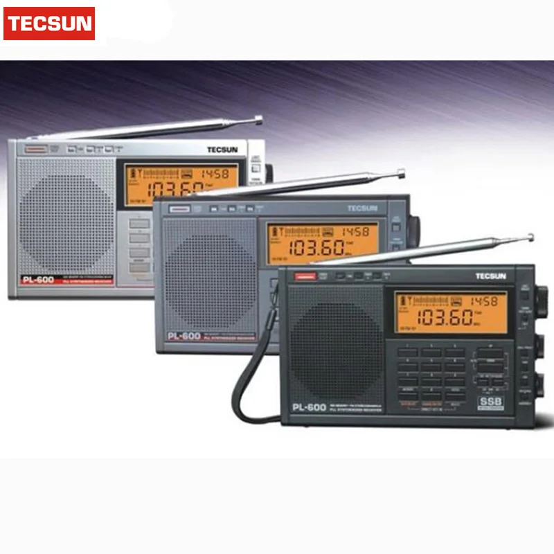 Tecsun PL-600 Полнодиапазонный FM/MW/SW-SBB коротковолновое радио SSB приемник Цифровой стерео радио портативный высокочувствительное радио