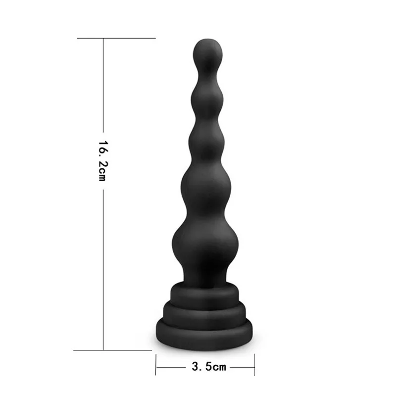 Sex Shop Black Silicone Anal Sex toys Pull Beads Anal Plug Anal Stimulate Massage Adult Game Sex Products For Man And Women.  