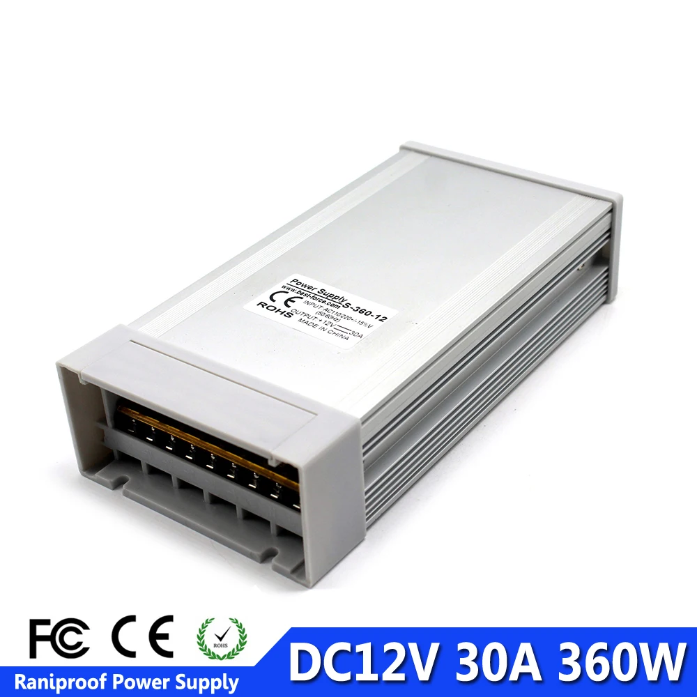 Одиночный выход DC12V 48W 60W 72W 100W 120W 150W 180W 200W 240W 250W 300W 350W 360W 400W непромокаемый