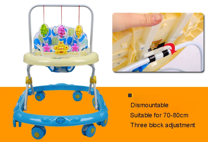6-18 месяцев Детские регулируемые ходунки детский баланс первые шаги автомобиль ранняя образовательная Музыка Дети игрушка-тележка для