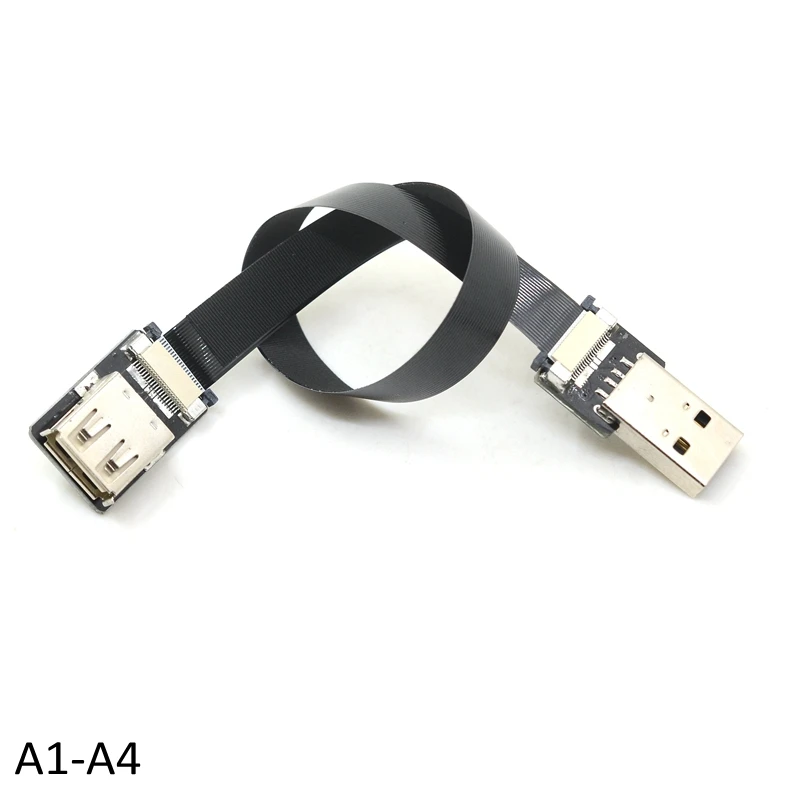 3A FPV монитор Стандартный USB 2,0 папа-мама FFC супер мягкий ультра тонкий плоский FPC зарядный AV ленточный кабель micro usb type-c