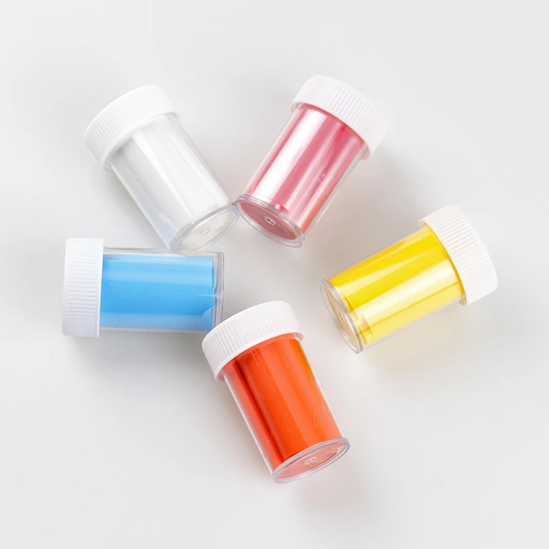 

Nail Art Foil Sticker Transfer White Orange Blue Yellow Colorful 4*100cm Roll Full Beauty Charms Nail Polish Starry Paper