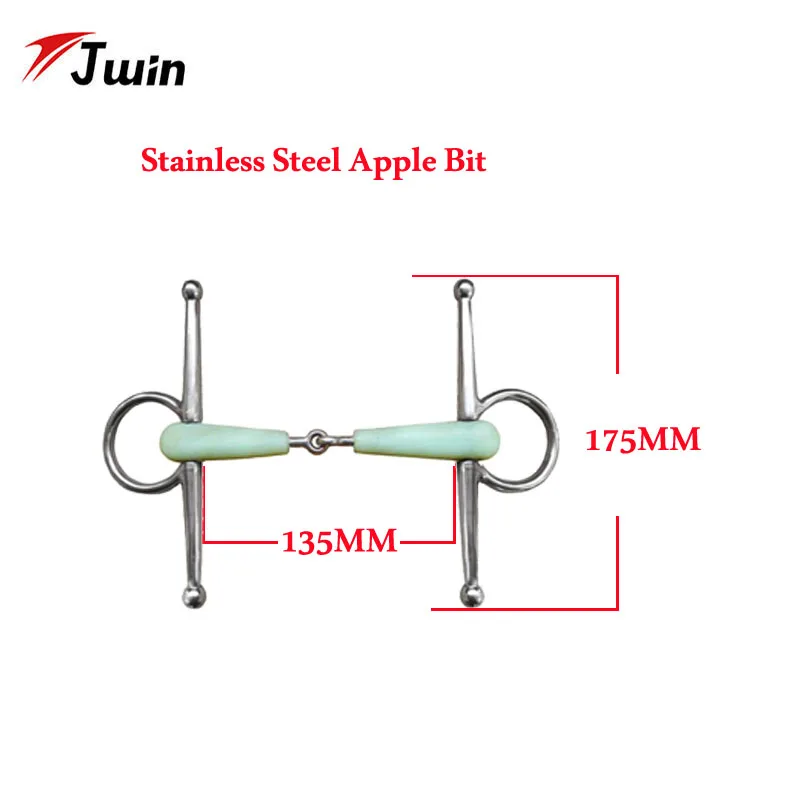 Нержавеющая сталь конский рот бит конский рот кусок Конный Snaffle медное соединение бит Конный гоночный аксессуар - Цвет: A2