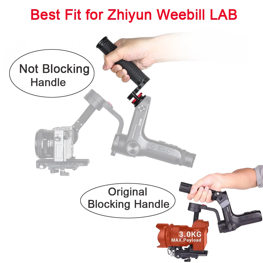 Hand Grip For Zhiyun Weebill Lab Weebill S Grip with 1/4 Screw Hole Gimbal Accessories for Zhiyun Weebill Lab Crane 3 Stabilizer