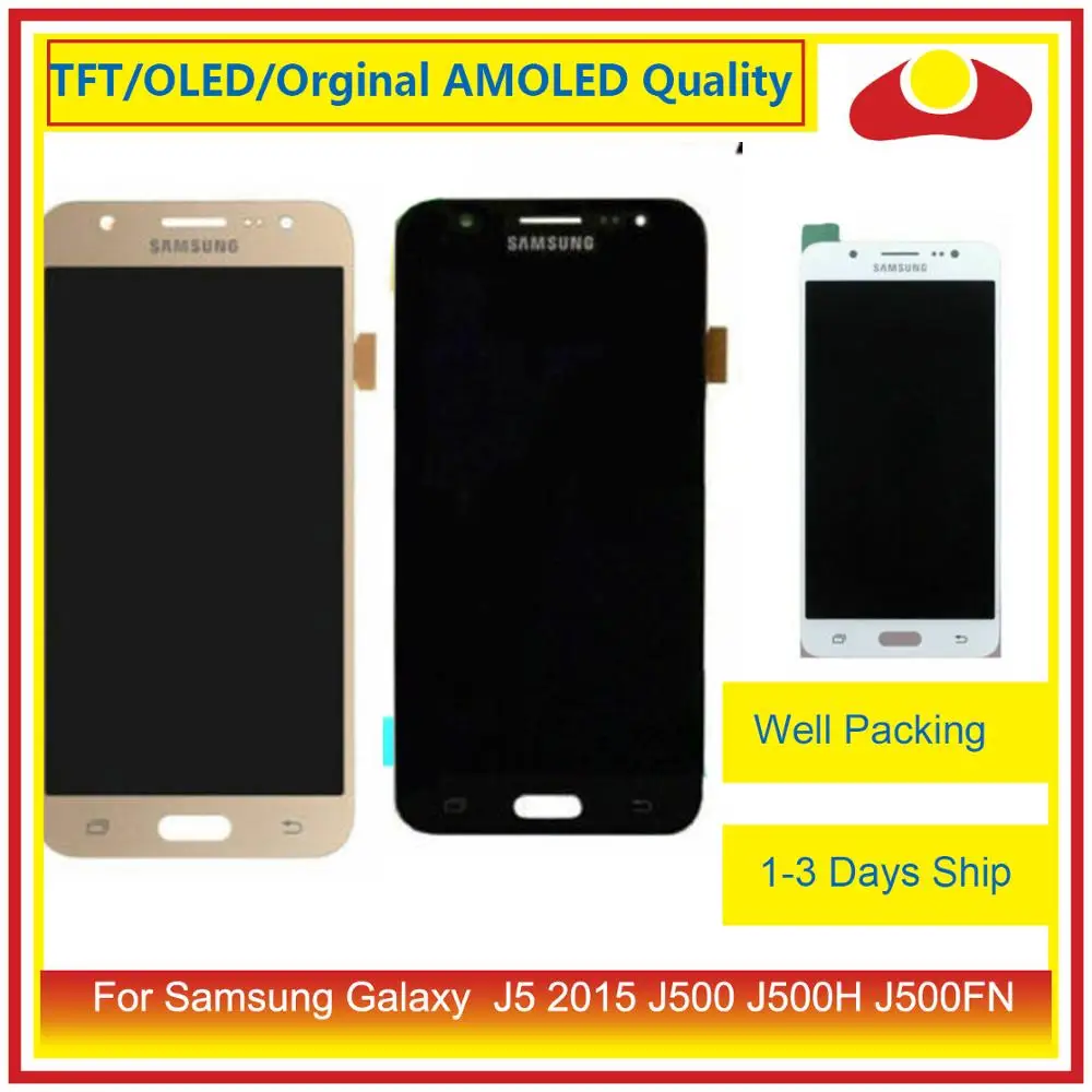 

ORIGINAL 5.0" For Samsung Galaxy J5 2015 J500 J500H J500FN J500F LCD Display With Touch Screen Digitizer Panel Pantalla Complete