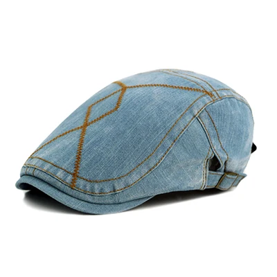 beret golf cap Fashion Spring Summer Jeans Hats for Men Women High Quality Casual Unisex Denim Beret Caps OutDoors Flat Cap for Cowboy mens beret black Berets