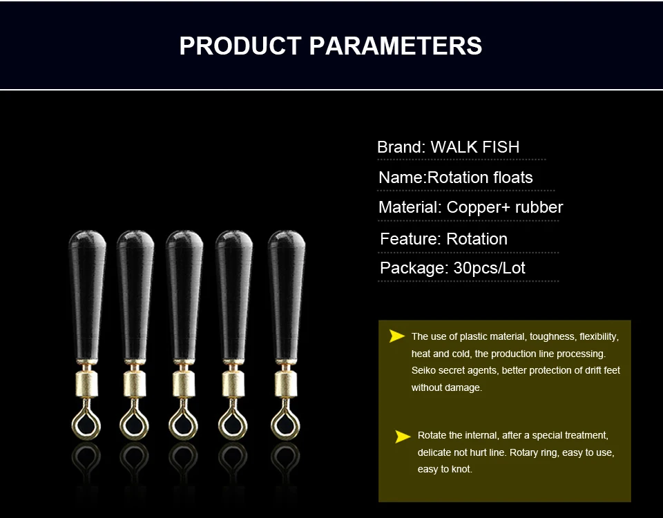 30 шт./лот космические бобы разъем Rolling поворотное вращение Дрифт Медная головка рыболовные поплавковые снасти рыболовные аксессуары