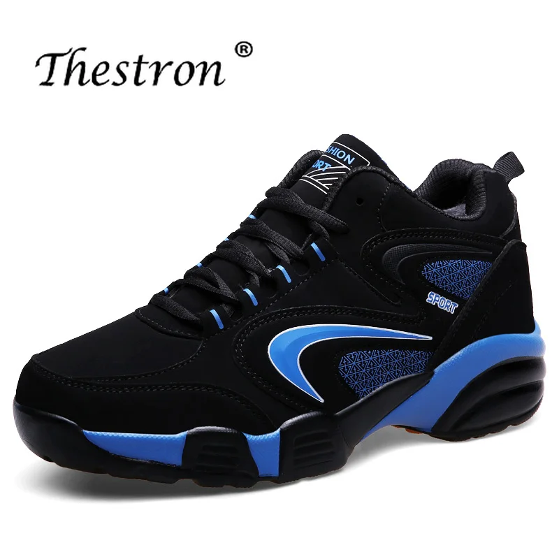 

2019 Thestron New Arrival Brands Couples Winter Men Sport Shoes Black Fur Sport Trainers Leather Sneakers Women Running Sneakers