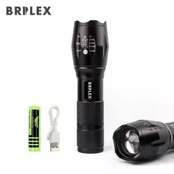 BRILEX фонари светодиодные фонари Перезаряжаемые портативный тактический фонарик 6 режимов освещения регулируемые фокусных расстояний