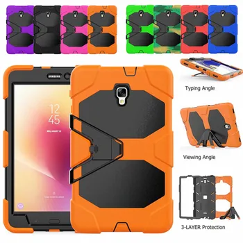 

For Samsung Galaxy Tab A 8.0 2017 T380 T385 Case Kids Safe Armor Shockproof Heavy Duty Silicon +PC Stand Cover