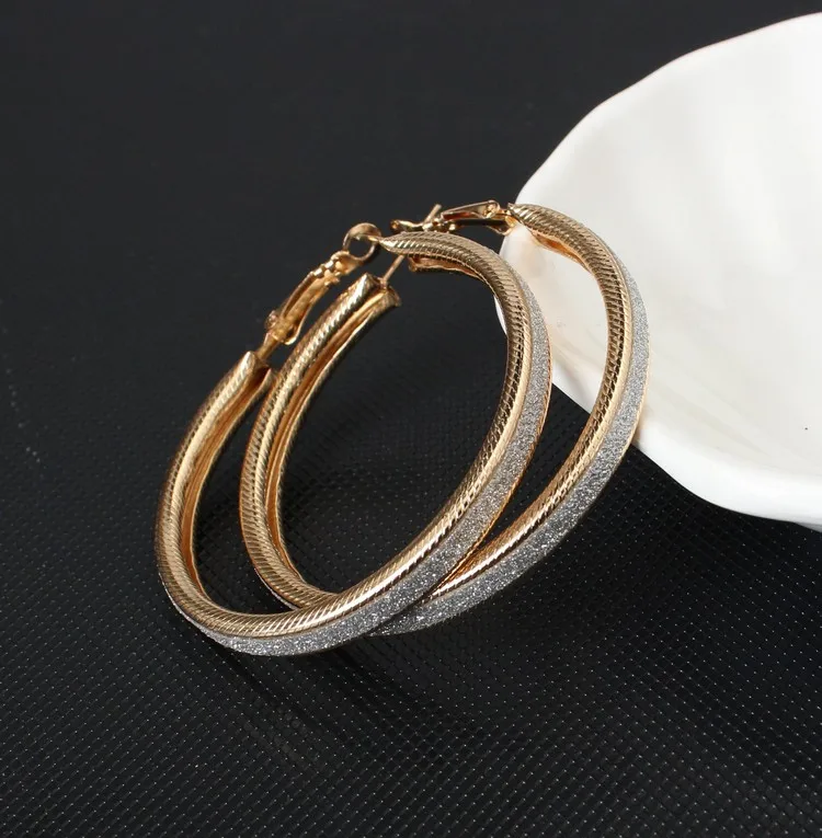 Мода Большой Серьги ювелирные изделия оптом матовая Наклейки большой Размеры круг Серьги-кольца для Для женщин jewelry