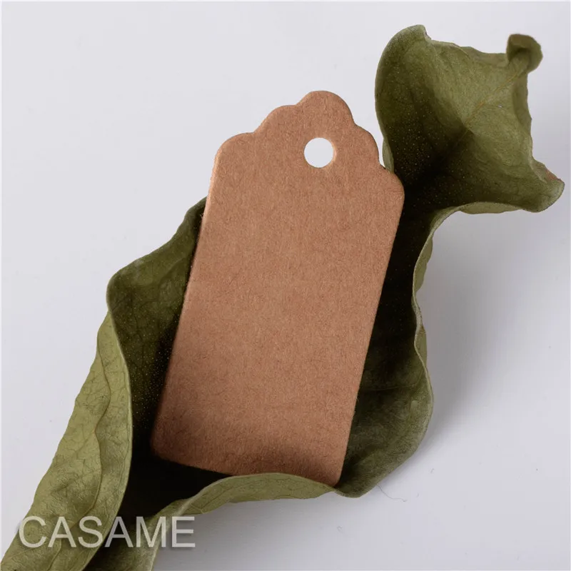 2*4Cm 100 Stuks Mini Tag Verpakking Label Bruin Kraft/Zwart/Wit Papier Tags Diy Vierkante trouwbedankjes Gift Handgemaakte Decoratie