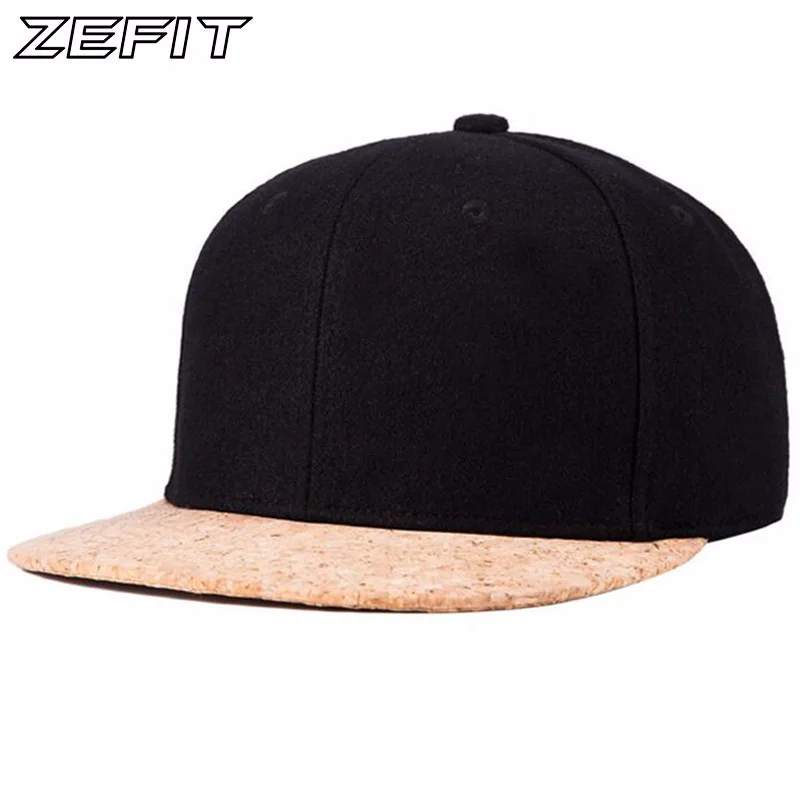 

Winter Warm Woolen Hip hop Snap back Baseball caps With Cook Brim Blank Hats