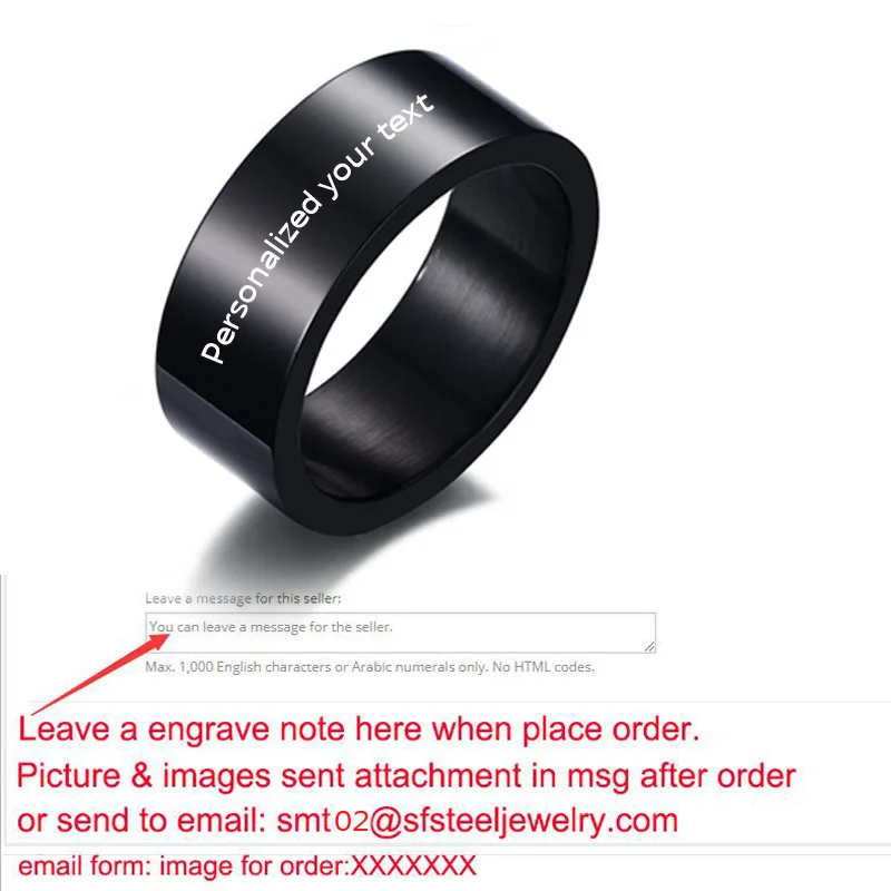 Выгравированное мужское кольцо из нержавеющей стали, персонализированное, Звездные войны, битва хотов, АТТ, свадебные бренды, плоский край, 8 мм