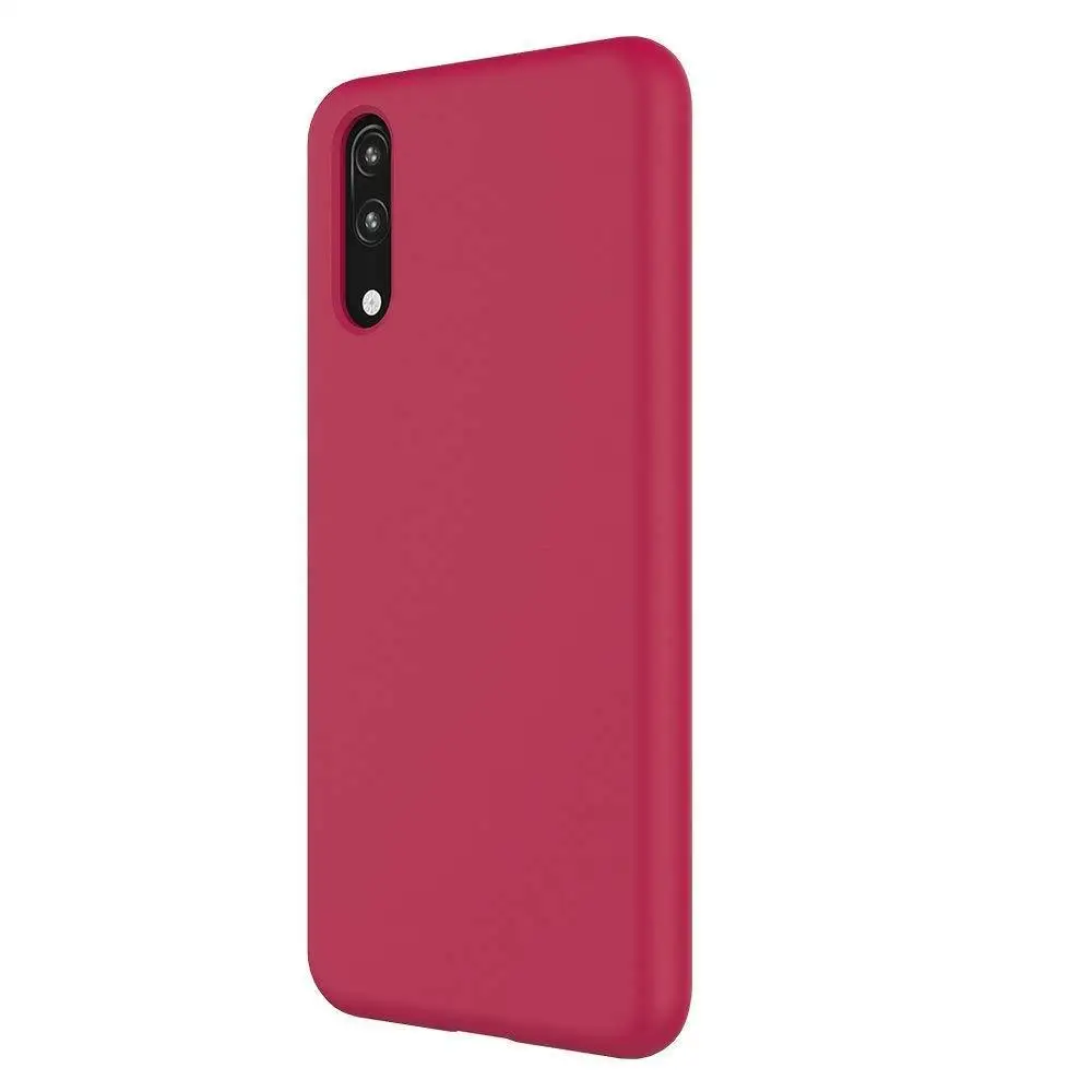 Жидкий силиконовый чехол для телефона huawei P20 lite силиконовый резиновый противоударный чехол для задней крышки 10 шт./партия - Цвет: rose red